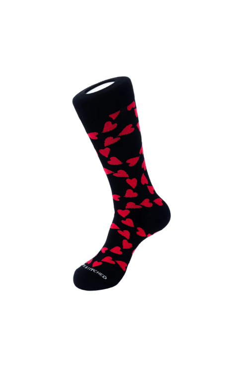 Heart Circles Sock