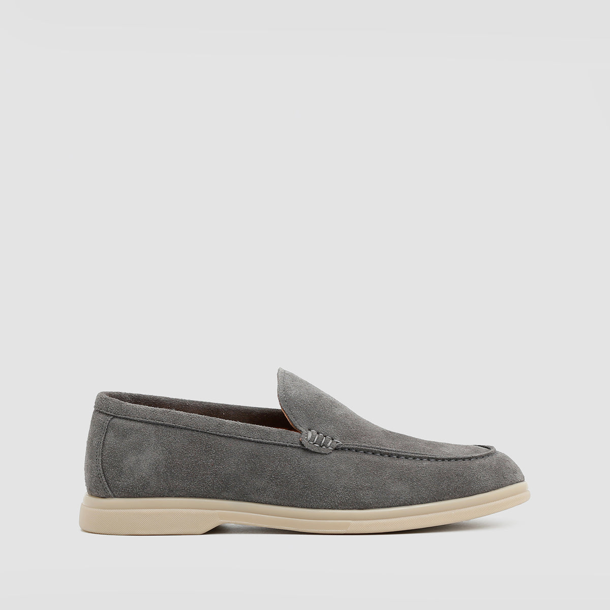 Yohan Suede Loafers (Grey) – Traffic Footwear - Main Image