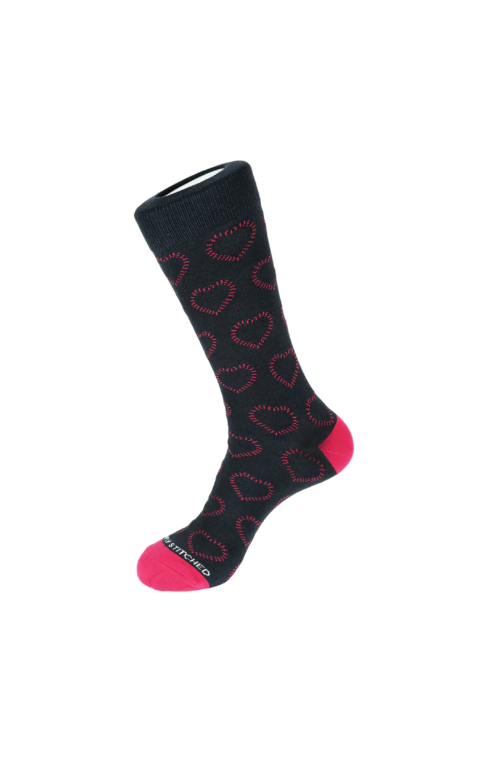 Stitched Heart Sock